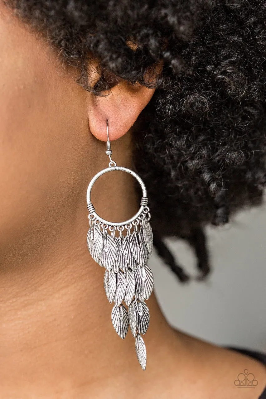 Feather Frenzy Silver-Earrings