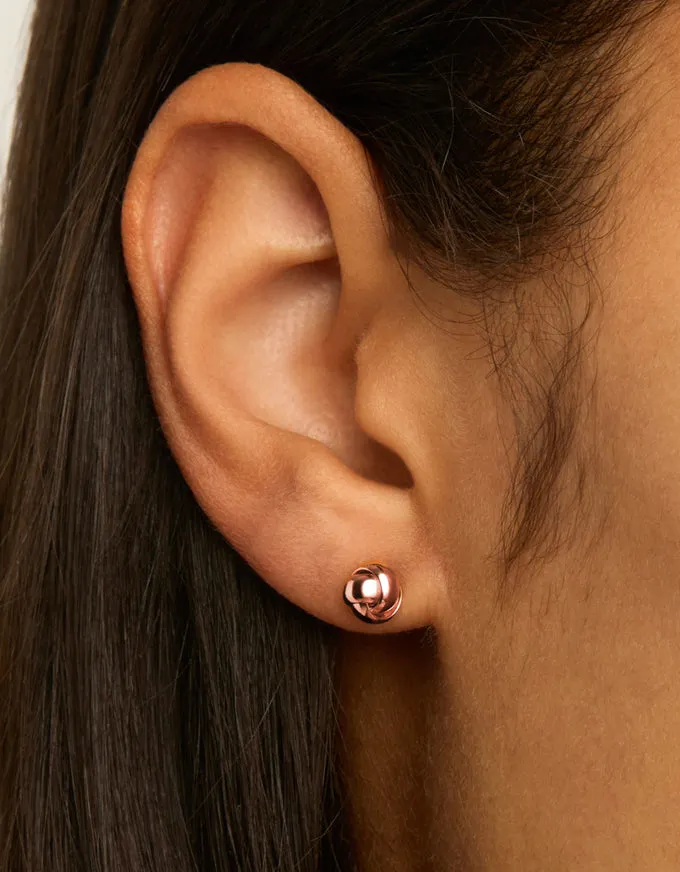 Floret Rose Gold Knot Stud Earring