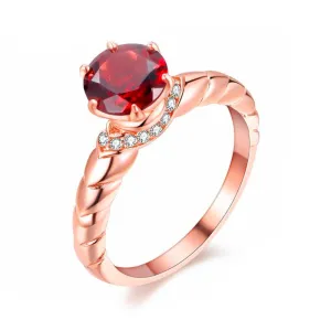 Garnet Diamond Ring