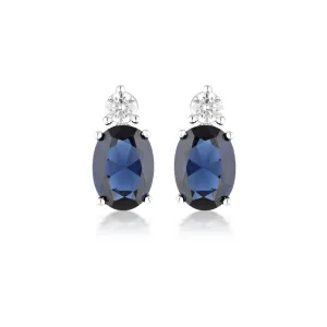 Georgini Aurora Sterling Silver Australis Sapphire Earrings