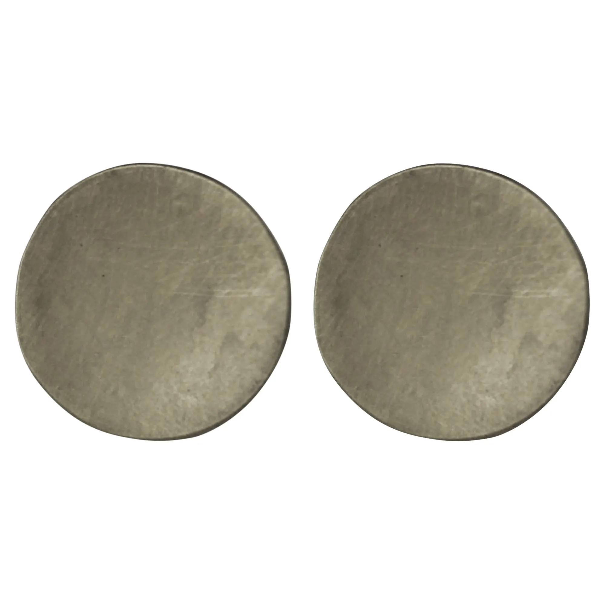 Gia Circle Post Earring, Silver