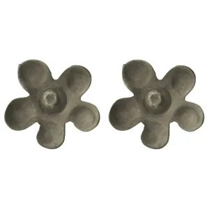 Gia Flower Post Earring, Silver