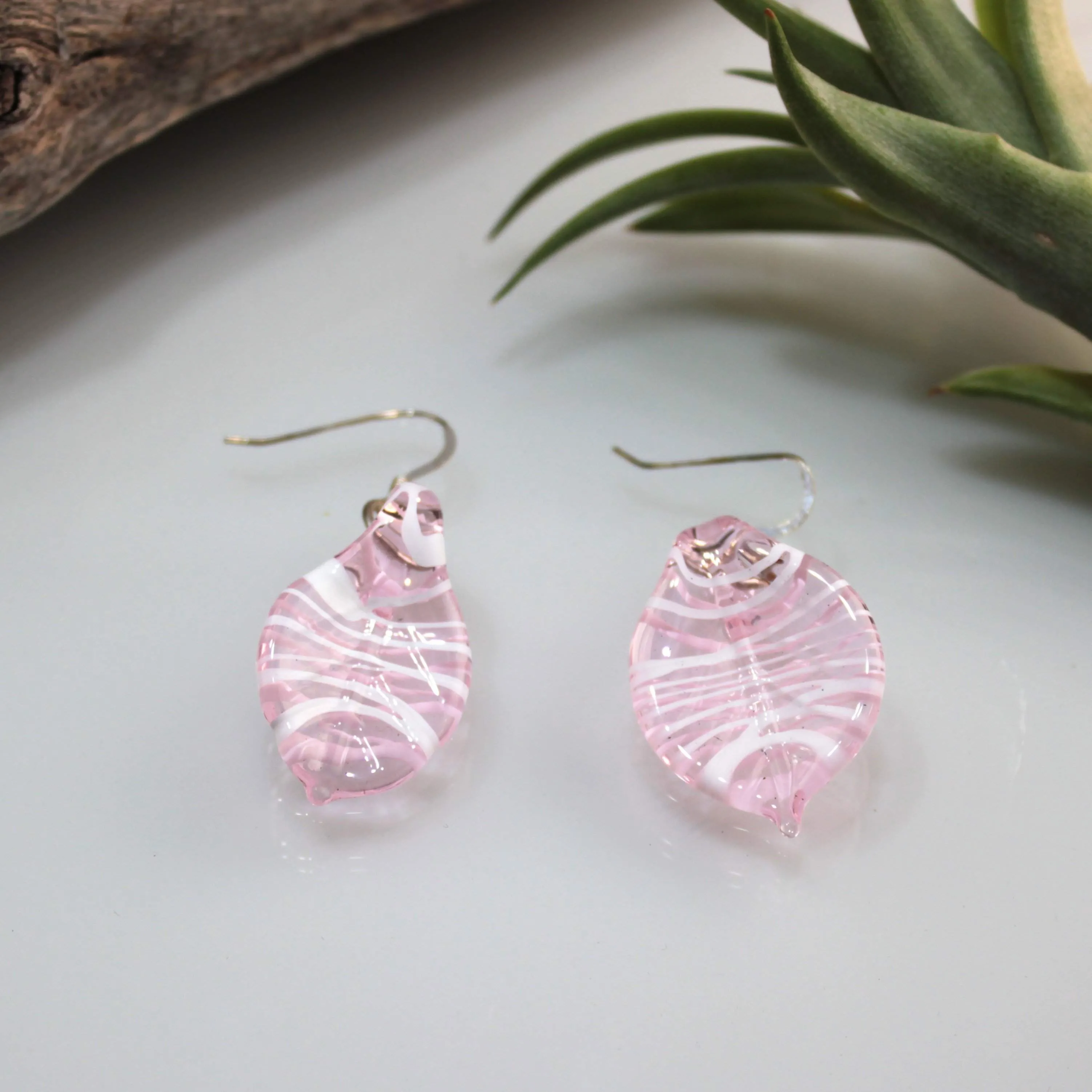 Glass Leaf Earrings - A Whimsical Woodsy Accessory