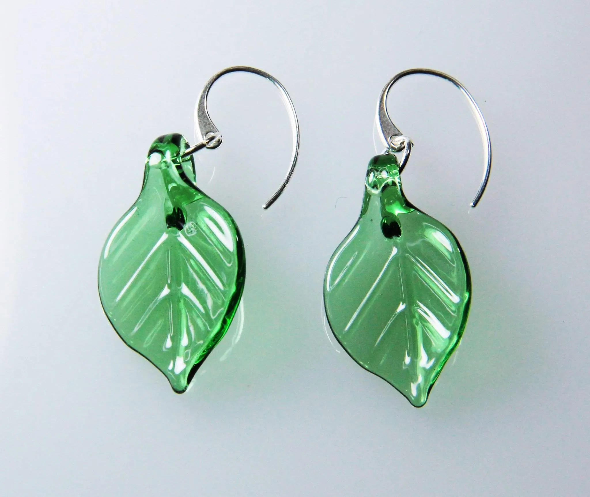 Glass Leaf Earrings - A Whimsical Woodsy Accessory