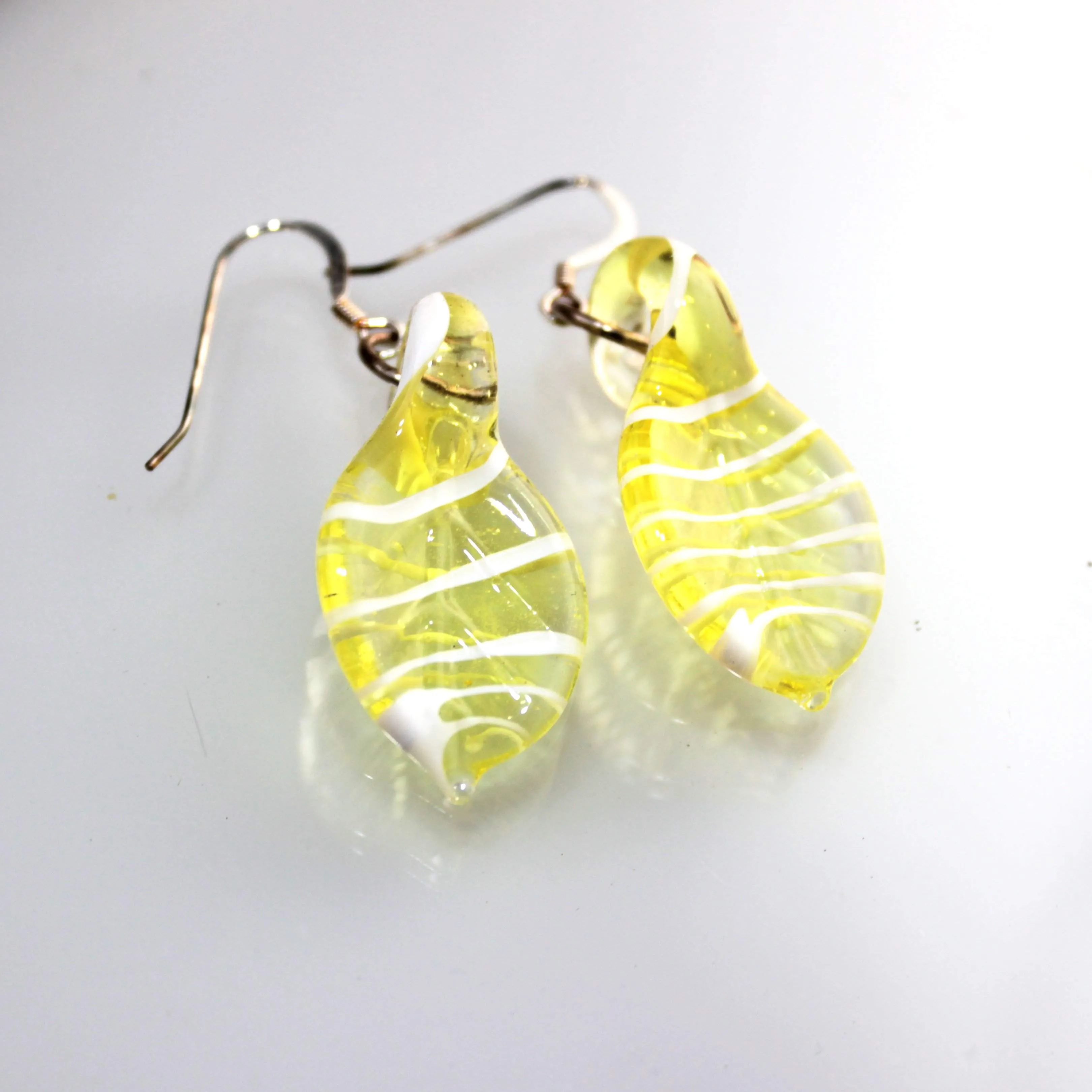 Glass Leaf Earrings - A Whimsical Woodsy Accessory