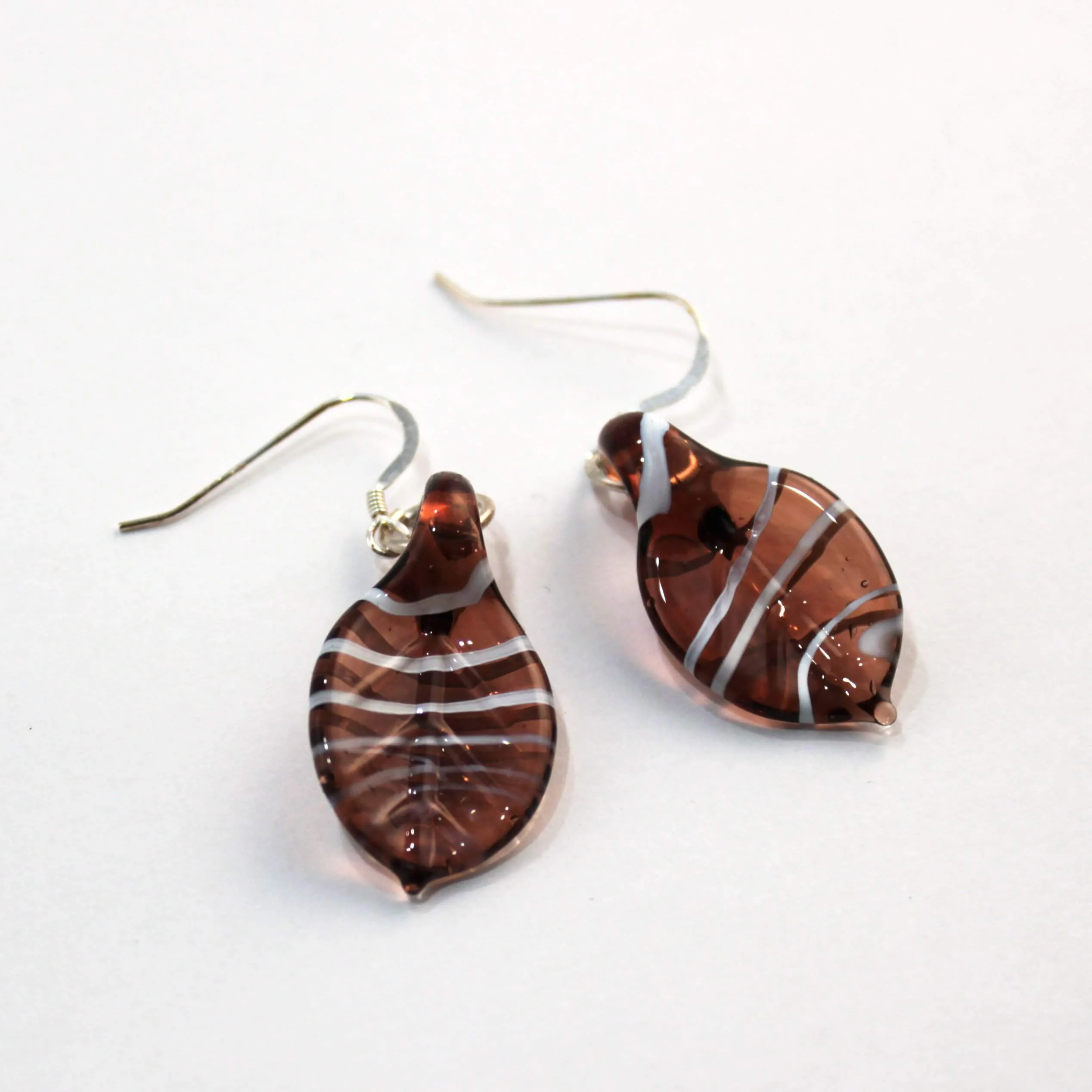 Glass Leaf Earrings - A Whimsical Woodsy Accessory