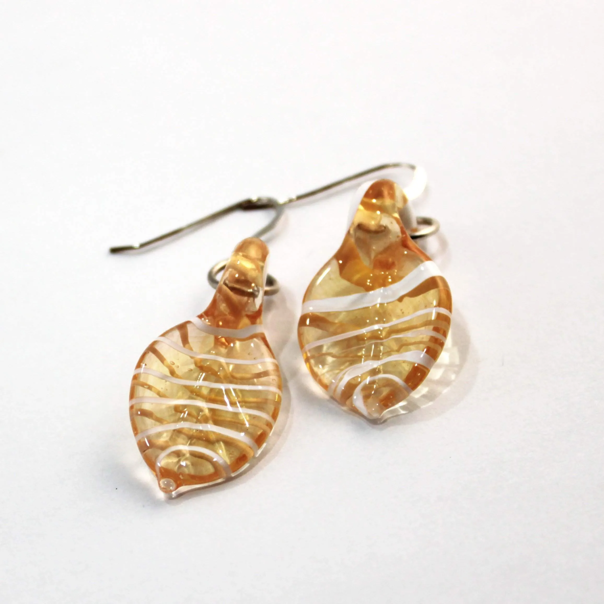 Glass Leaf Earrings - A Whimsical Woodsy Accessory