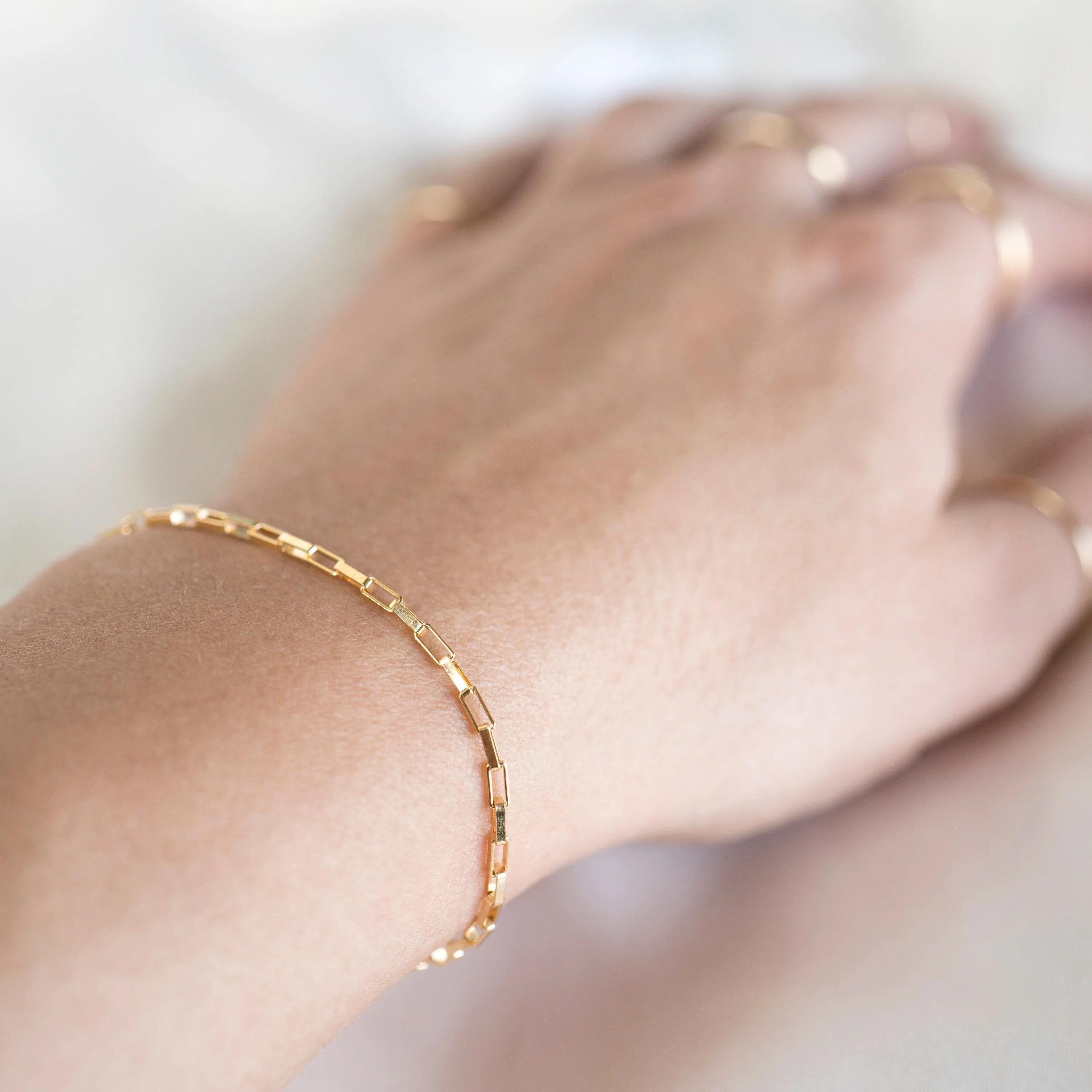 Gold Filled Box Bracelet