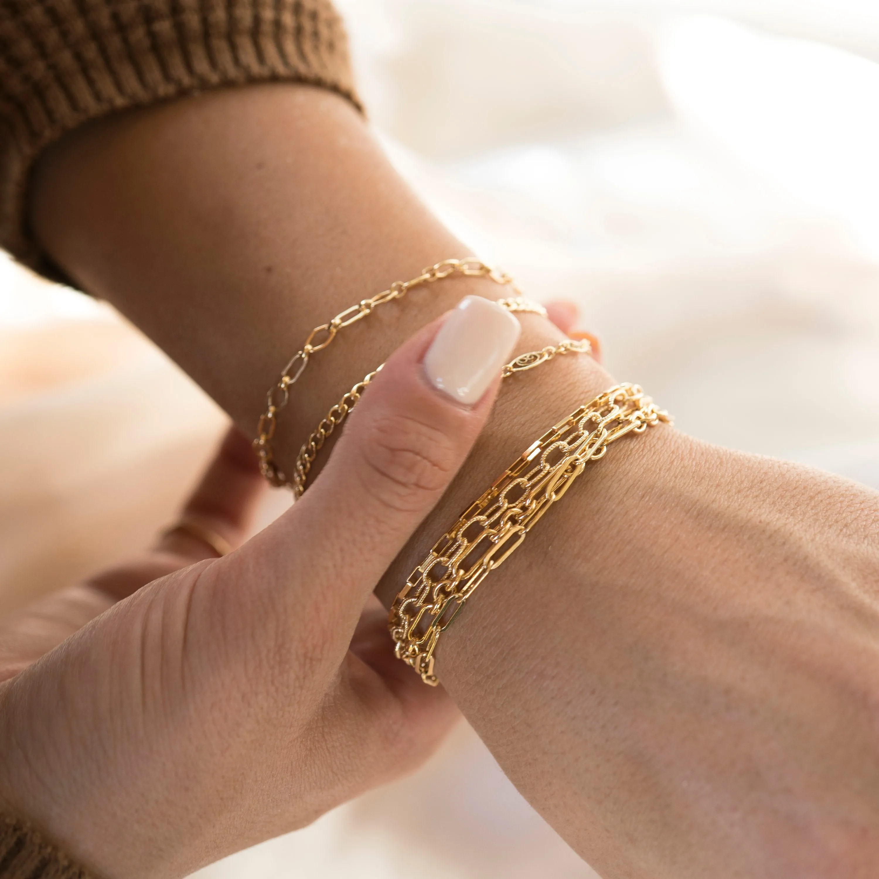 Gold Filled Box Bracelet