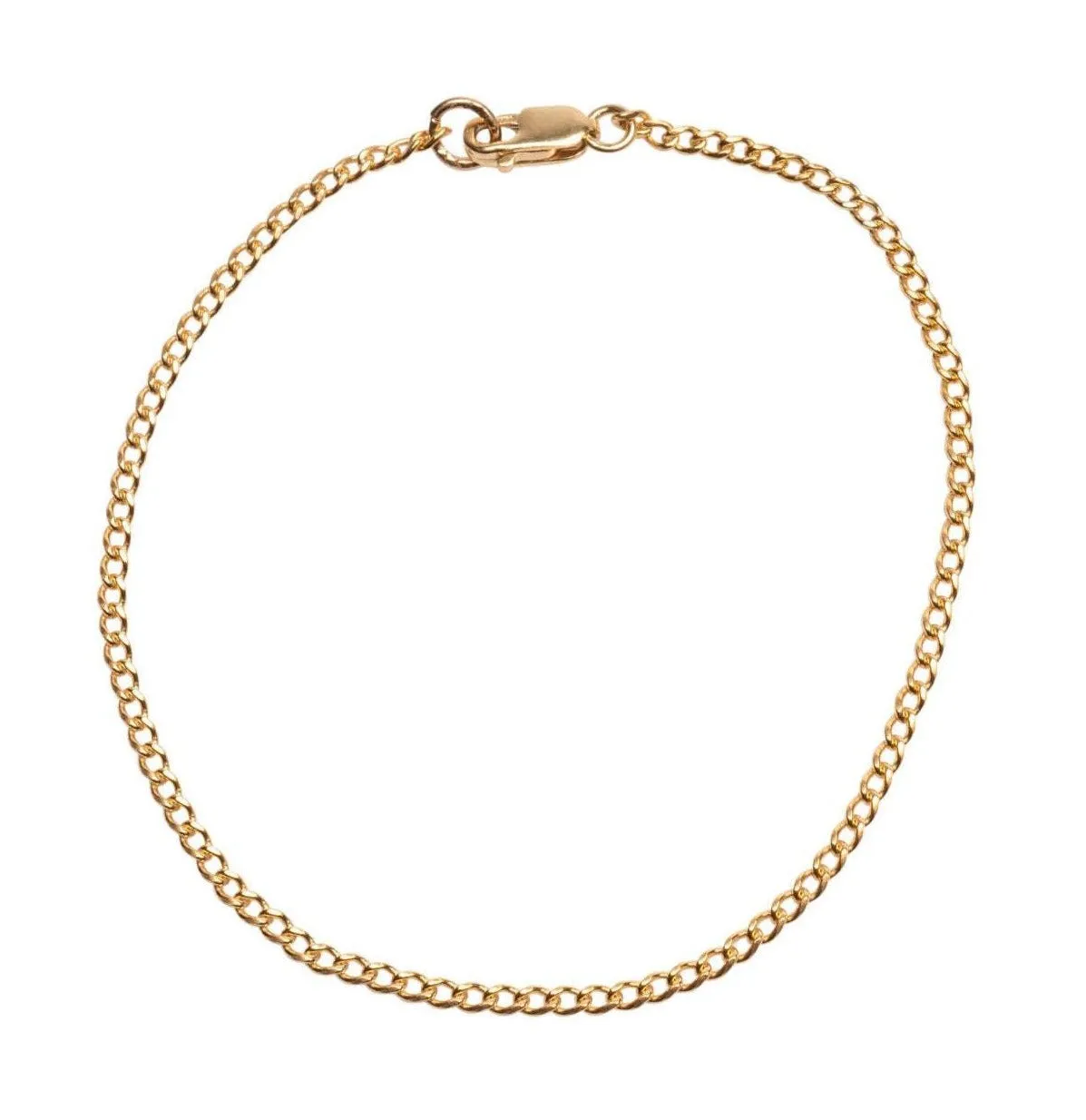 Gold Filled Thin Curb Link Bracelet