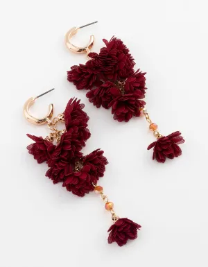 Gold Floral Cascade Drop Earrings