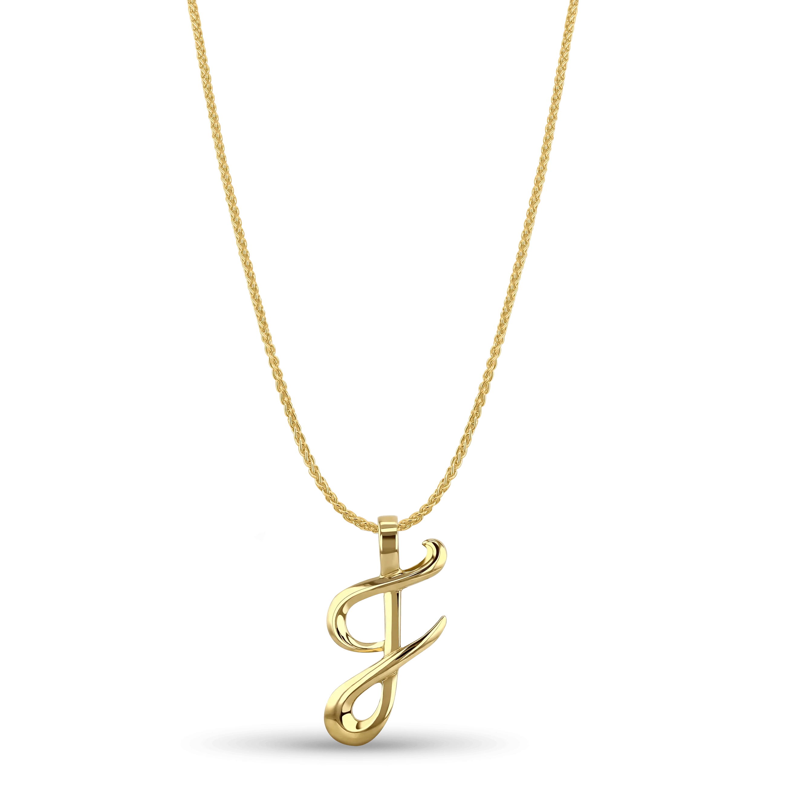 Initial F Love Letter Pendant