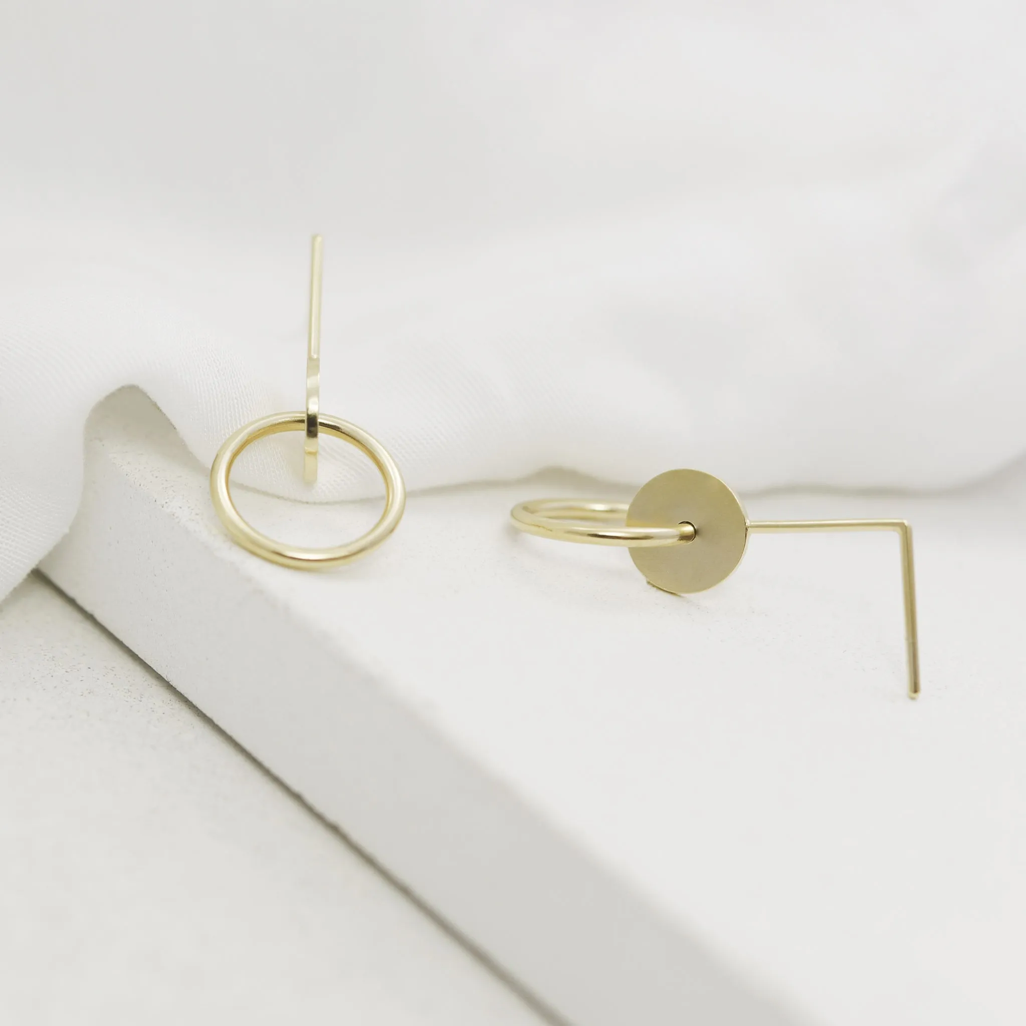 Interlocking circles earrings N°11 in silver or gold plated silver