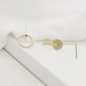 Interlocking circles earrings N°11 in silver or gold plated silver