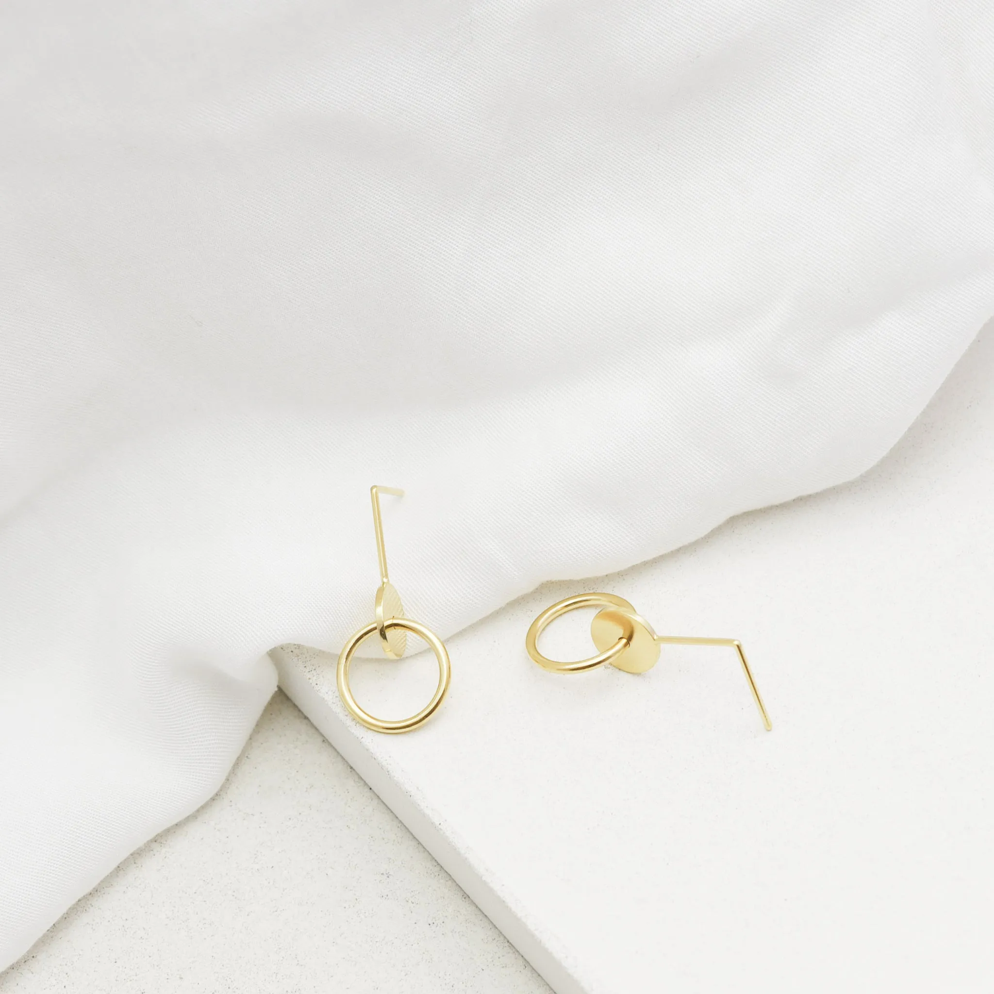 Interlocking circles earrings N°11 in silver or gold plated silver