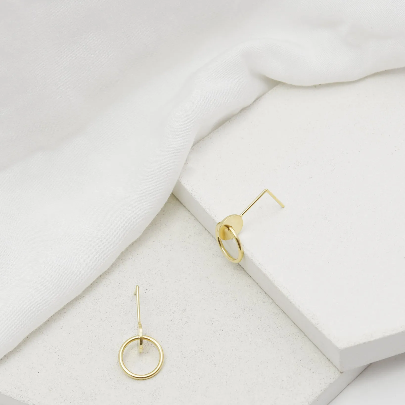 Interlocking circles earrings N°11 in silver or gold plated silver