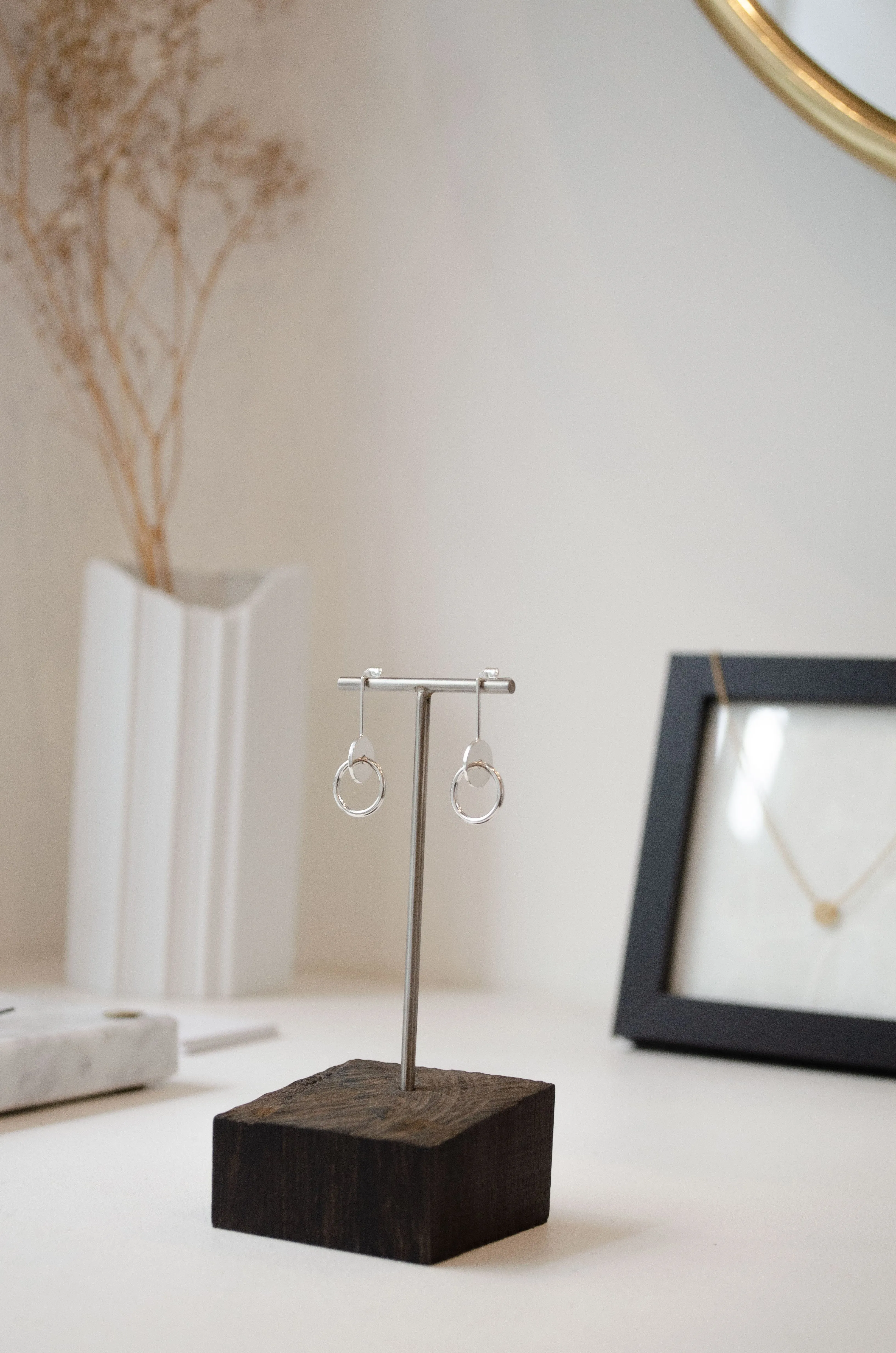 Interlocking circles earrings N°11 in silver or gold plated silver