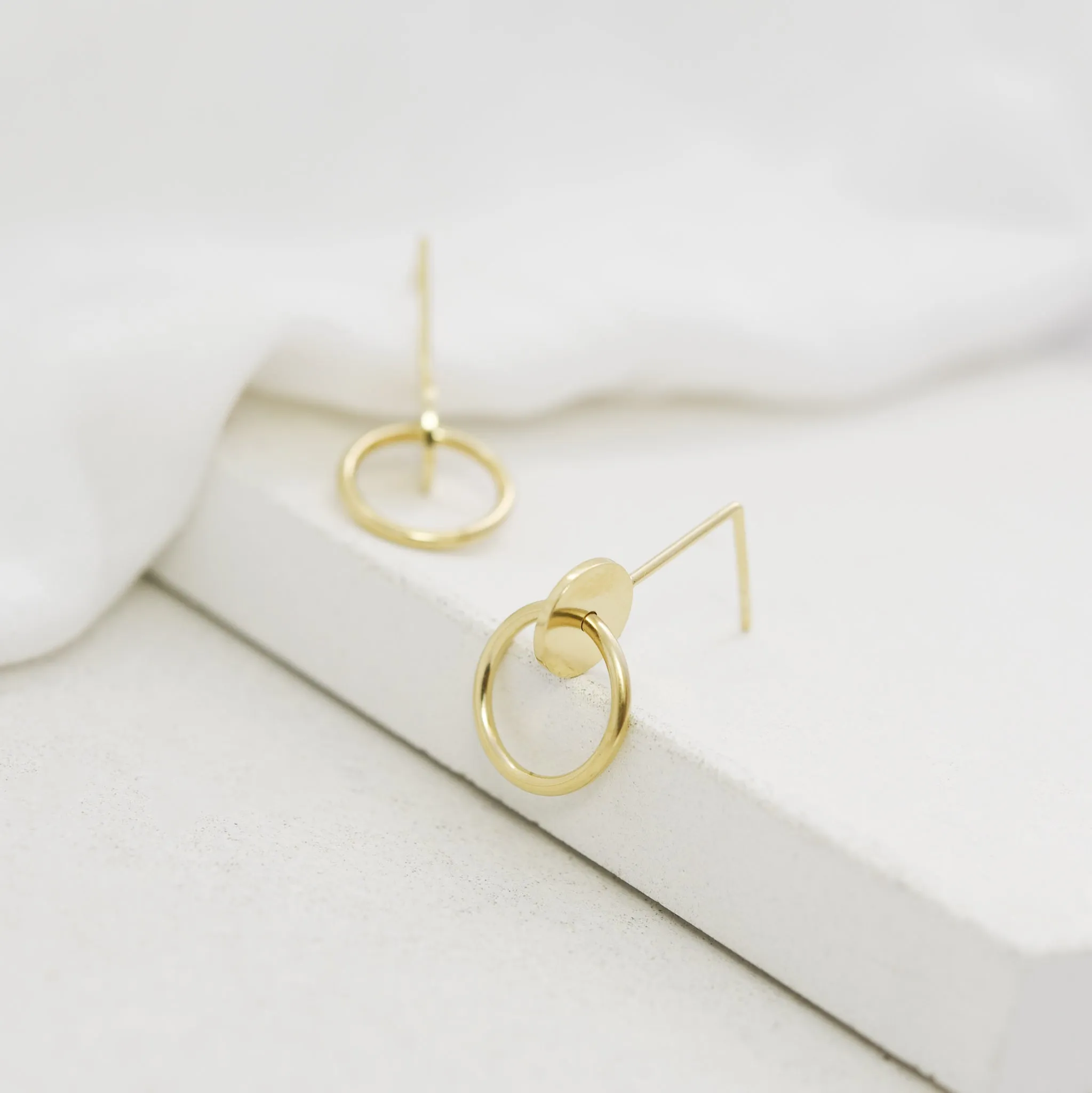 Interlocking circles earrings N°11 in silver or gold plated silver