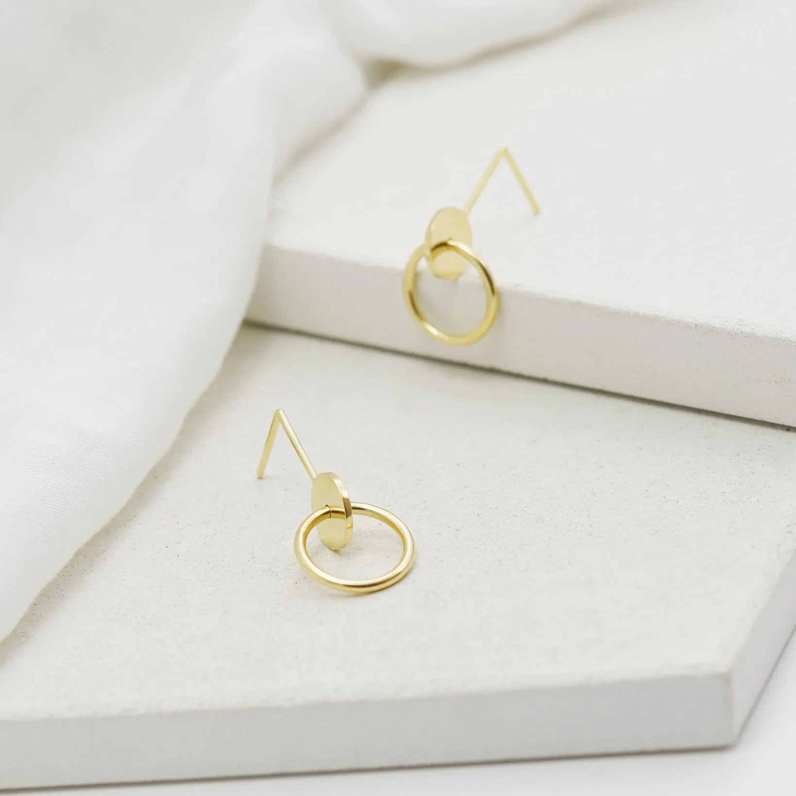 Interlocking circles earrings N°11 in silver or gold plated silver