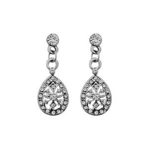 JewelMaze Austrian Stone Silver Plated Stud Earrings ( assorted design )