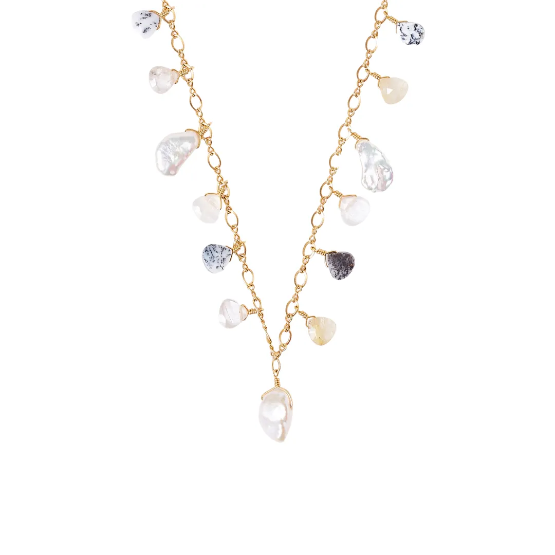 Keshi Pearl Mix Necklace