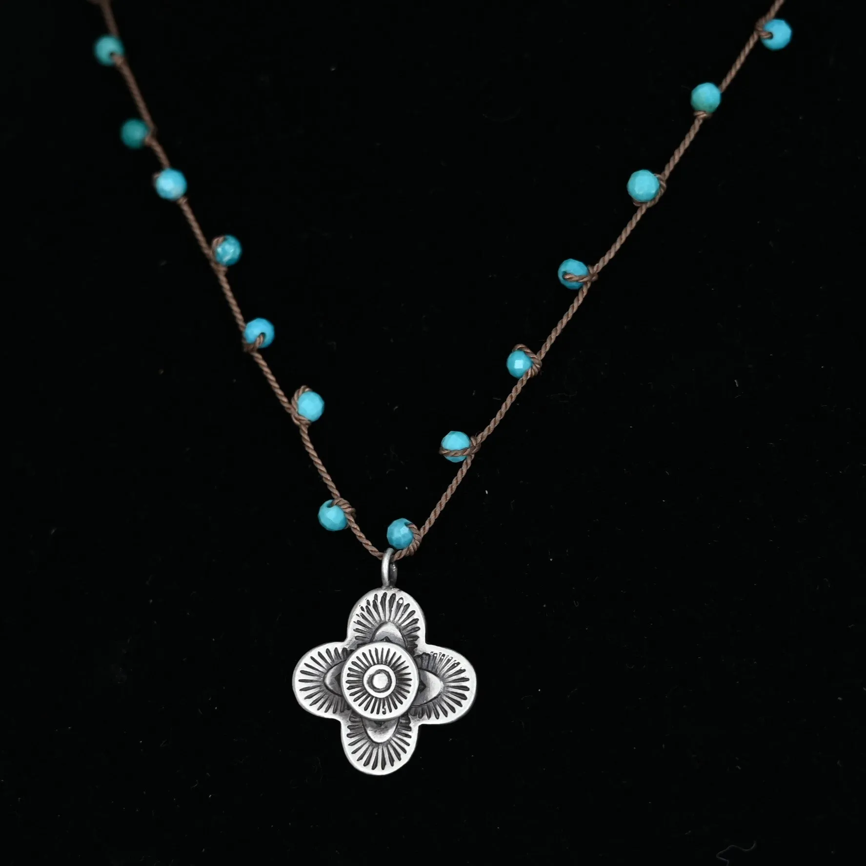 Knotted Layered Talara Turquoise Nacklace