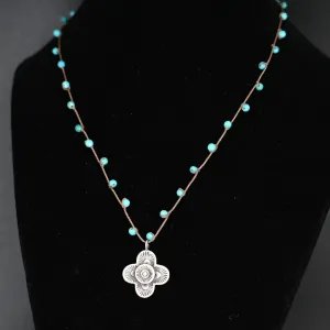 Knotted Layered Talara Turquoise Nacklace