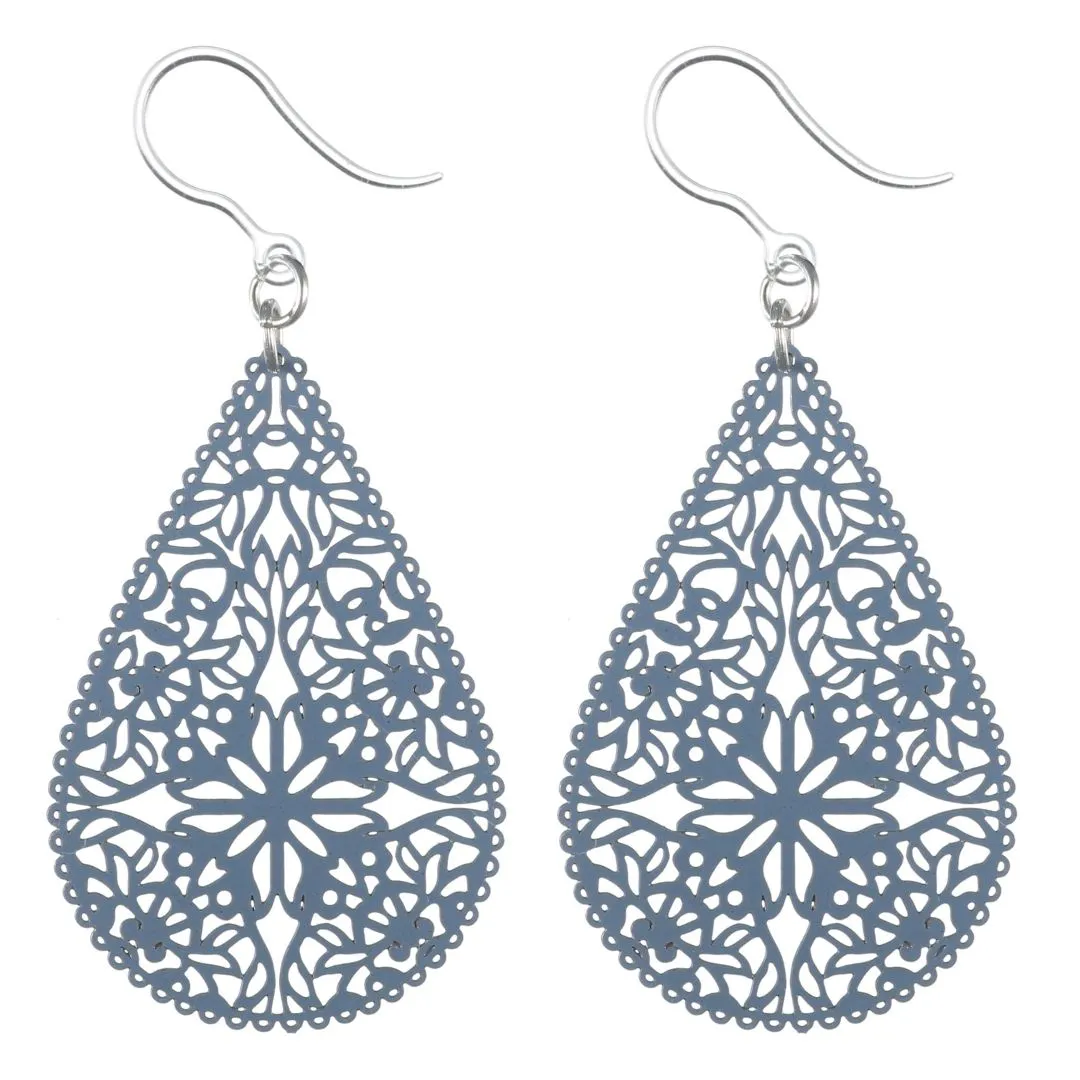 Lacey Teardrop Dangles Hypoallergenic Earrings for Sensitive Ears Made with Plastic Posts