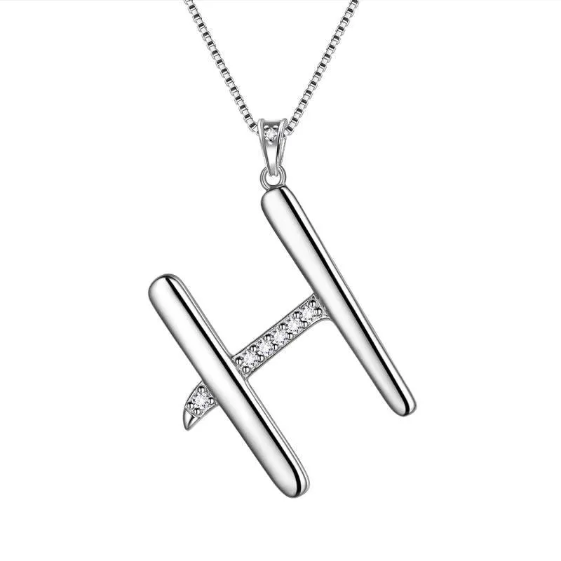 Letter Initial H Necklaces Pendant Women Girls Name Jewelry Gift 925 Sterling Silver