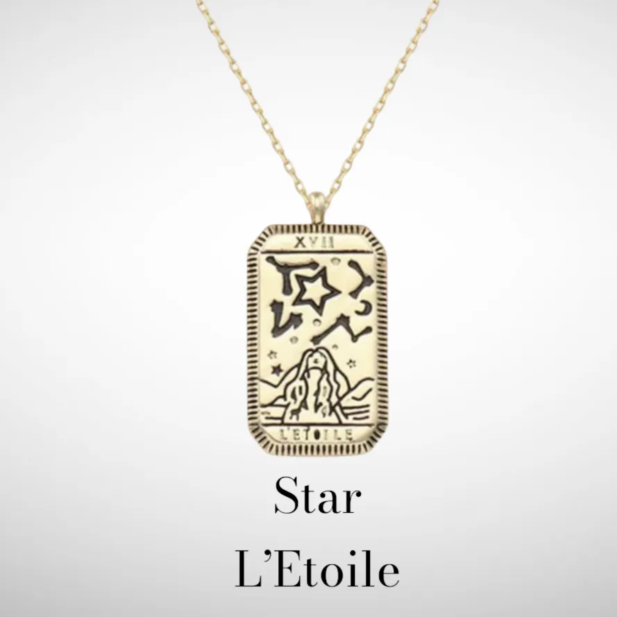 Major Arcana Gold Tarot Card Necklaces