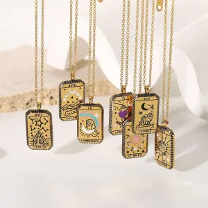 Major Arcana Gold Tarot Card Necklaces