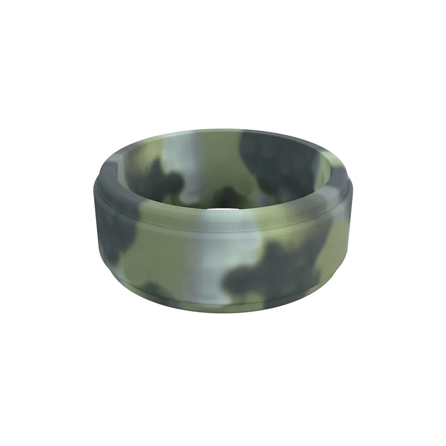 Men's Brush Camo Step Edge Q2X™ Silicone Ring