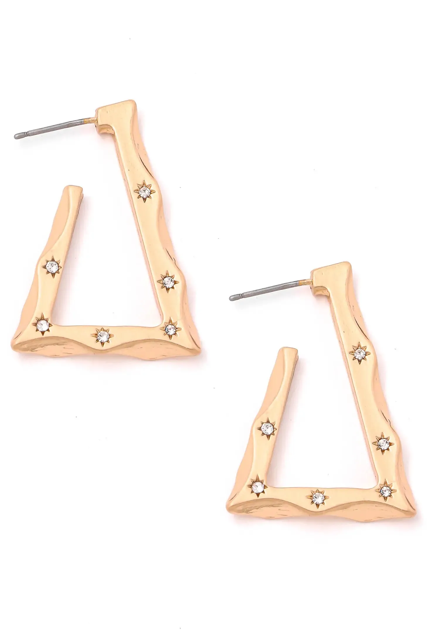 Metallic Triangle Drop Earrings