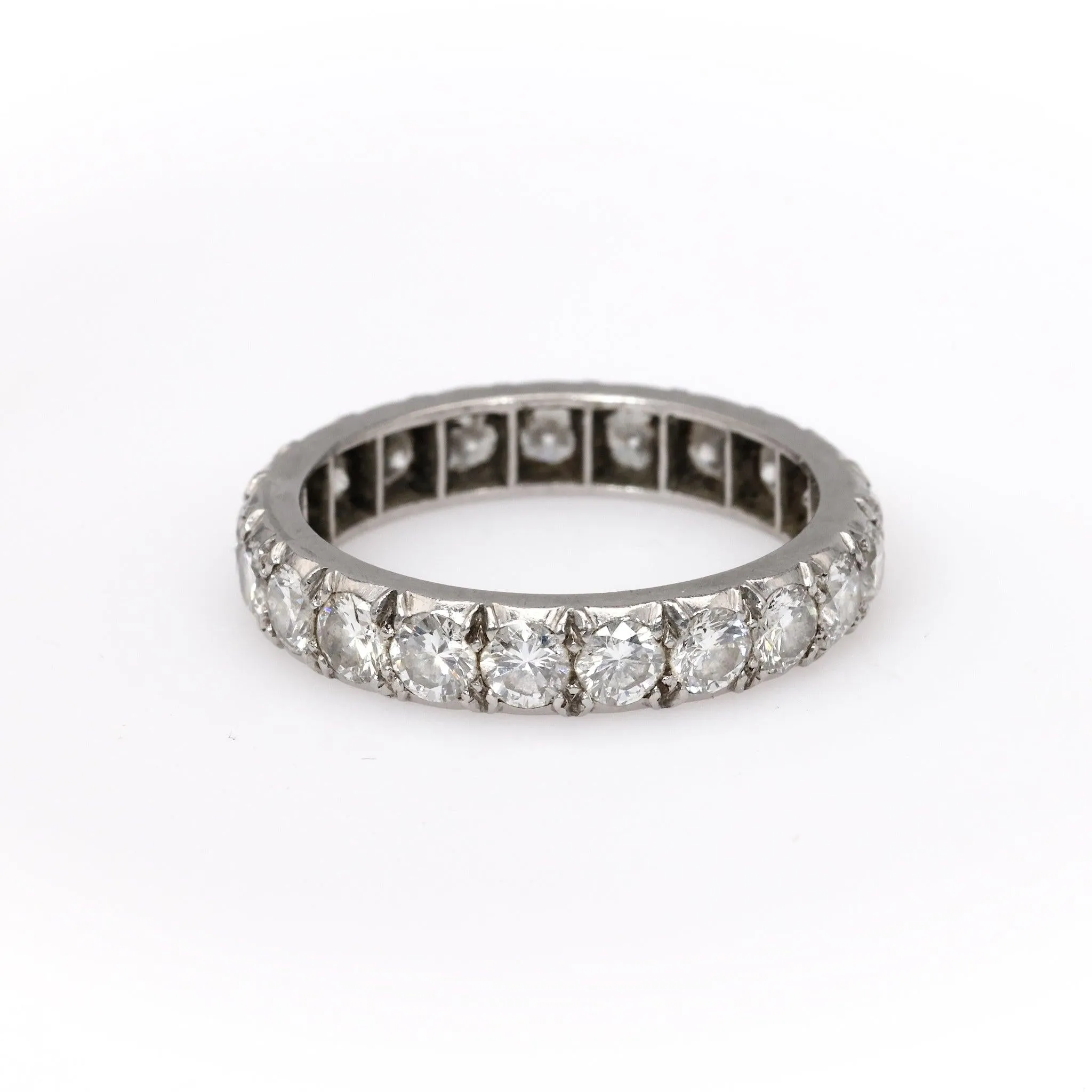 Mid-Century French Diamond Platinum Eternity Band