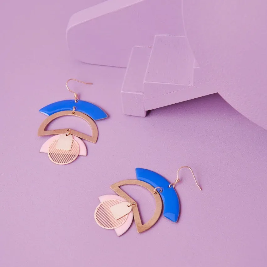 Middle Child: Hallpass Earrings Blue/Marshmellow