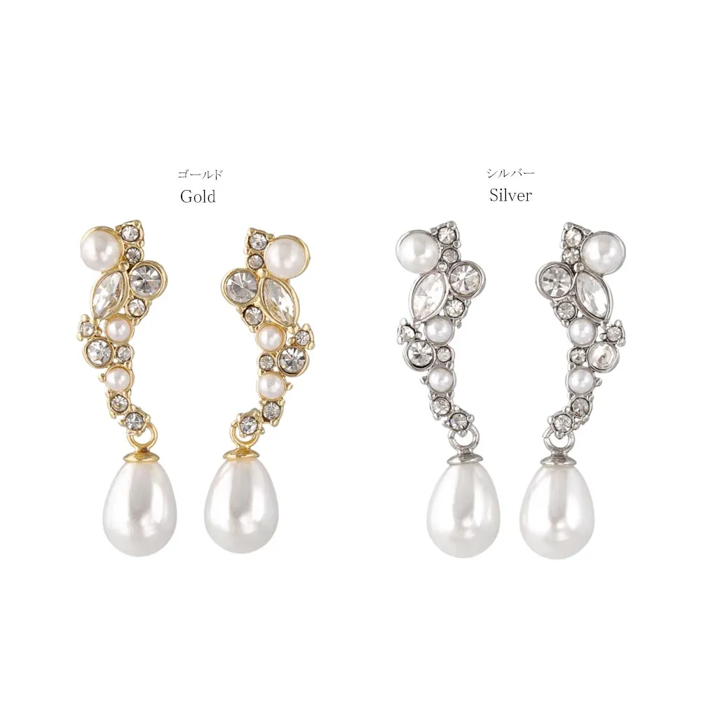 Mixed Ornate Pearl Drop Earrings