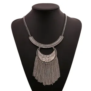 N2348 - Bohemian retro tassel necklace