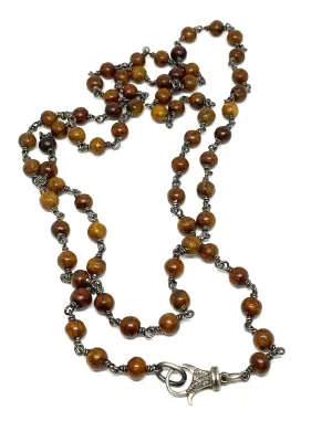 Nathan & Moe Small Wood Bead Necklace