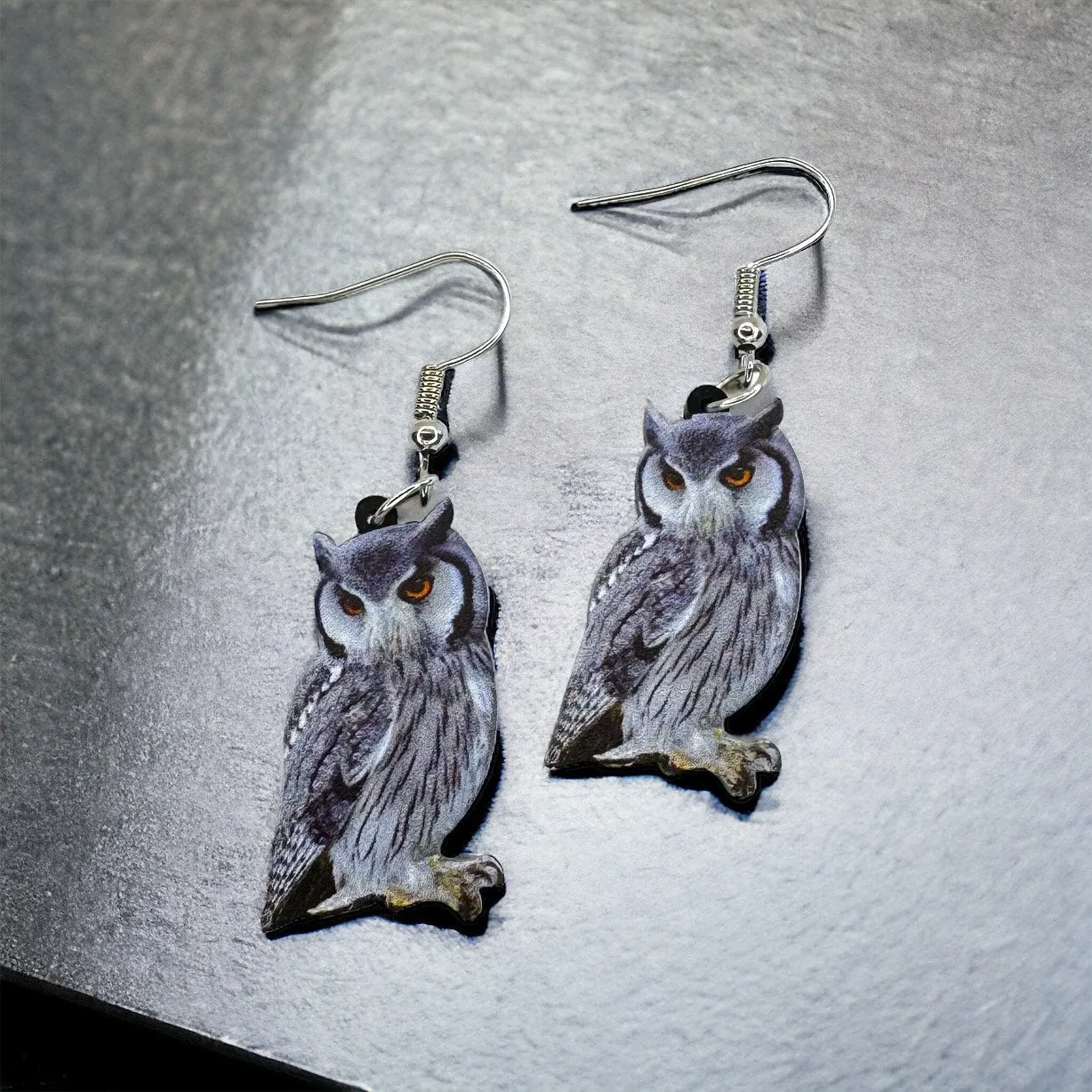 Owl Earrings - Owl Jewelry, Horned Owl, Bird Earrings, Handmade Earrings, Handmade Jewelry, Animal Earrings, Bird Jewelry, Owl Gift, Hoot