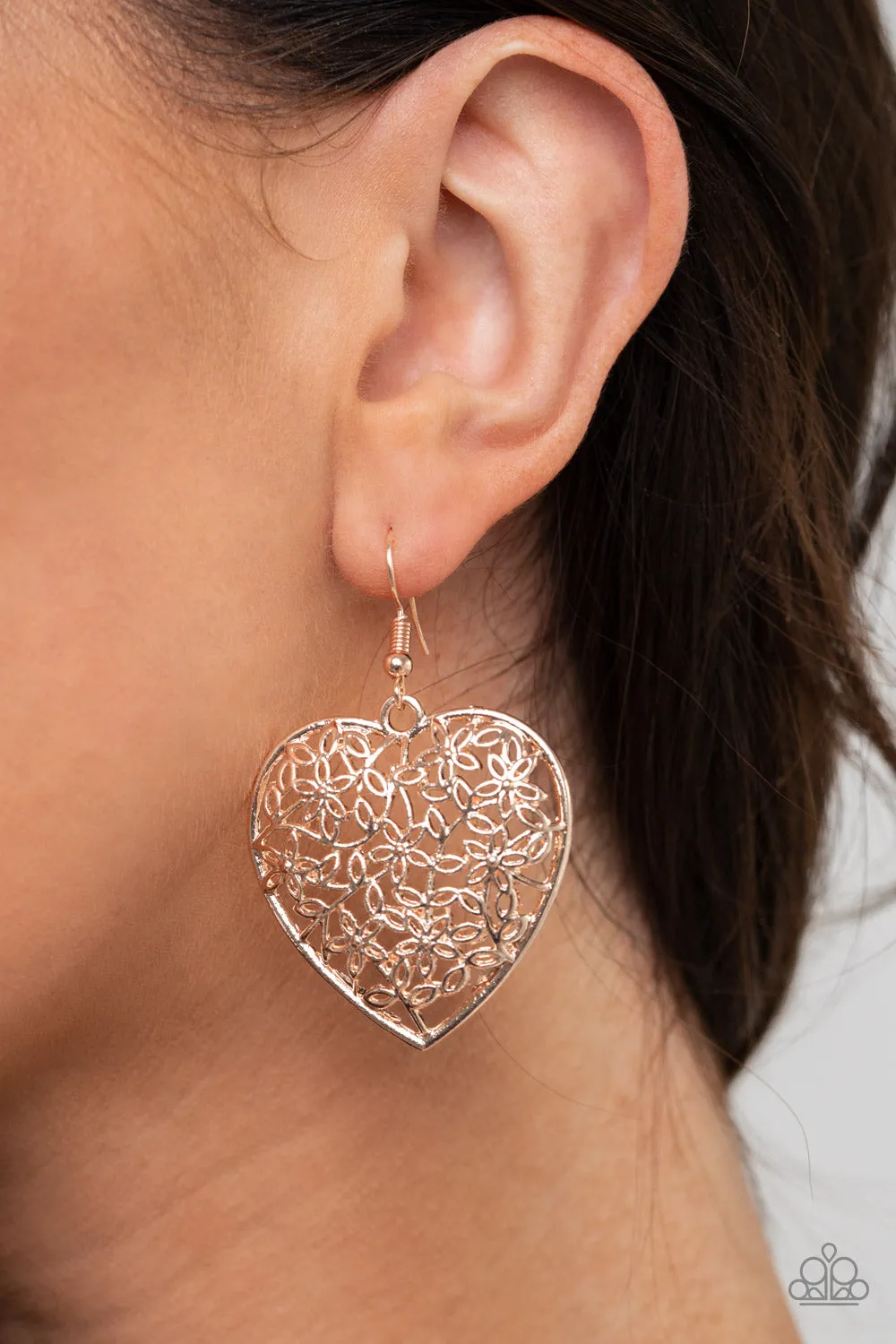 Paparazzi Accessories - Let Your Heart Grow - Rose Gold