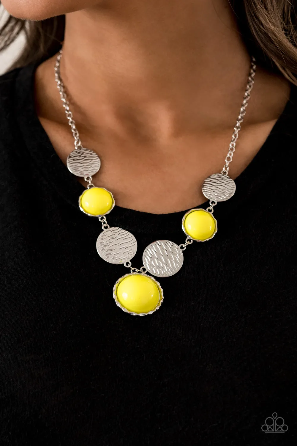 Paparazzi Bohemian Bombshell - Yellow Necklace