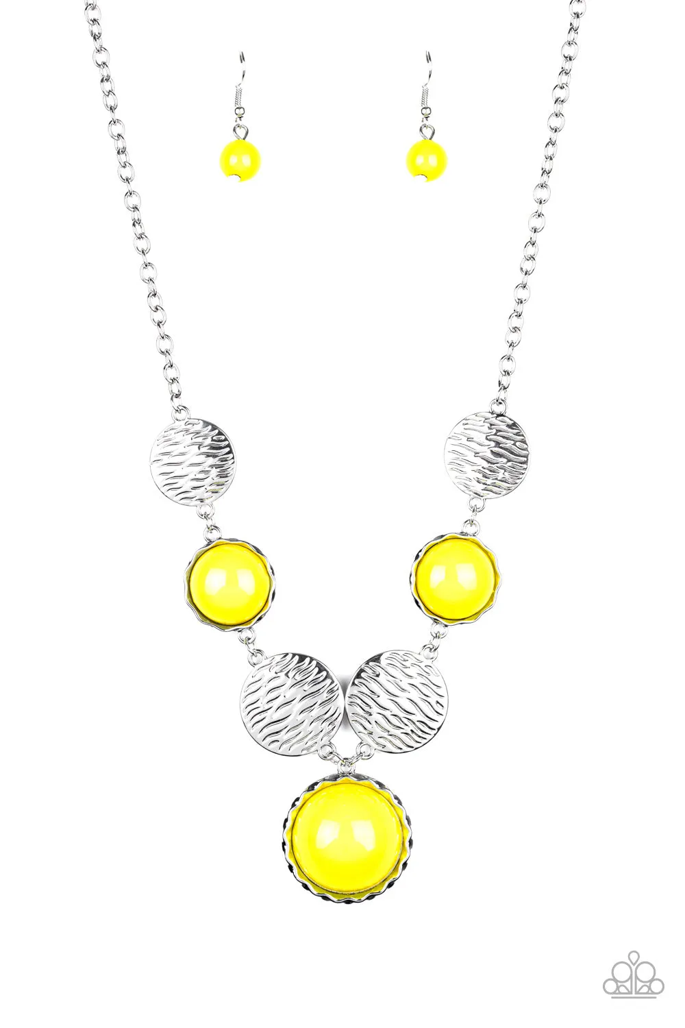 Paparazzi Bohemian Bombshell - Yellow Necklace