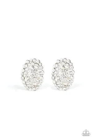 Paparazzi Earring ~ Daring Dazzle - White