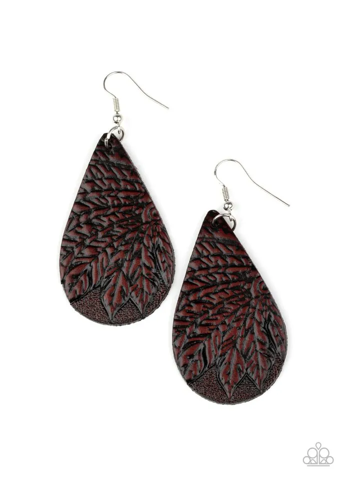 Paparazzi Earring ~ Everyone Remain PALM! - Brown