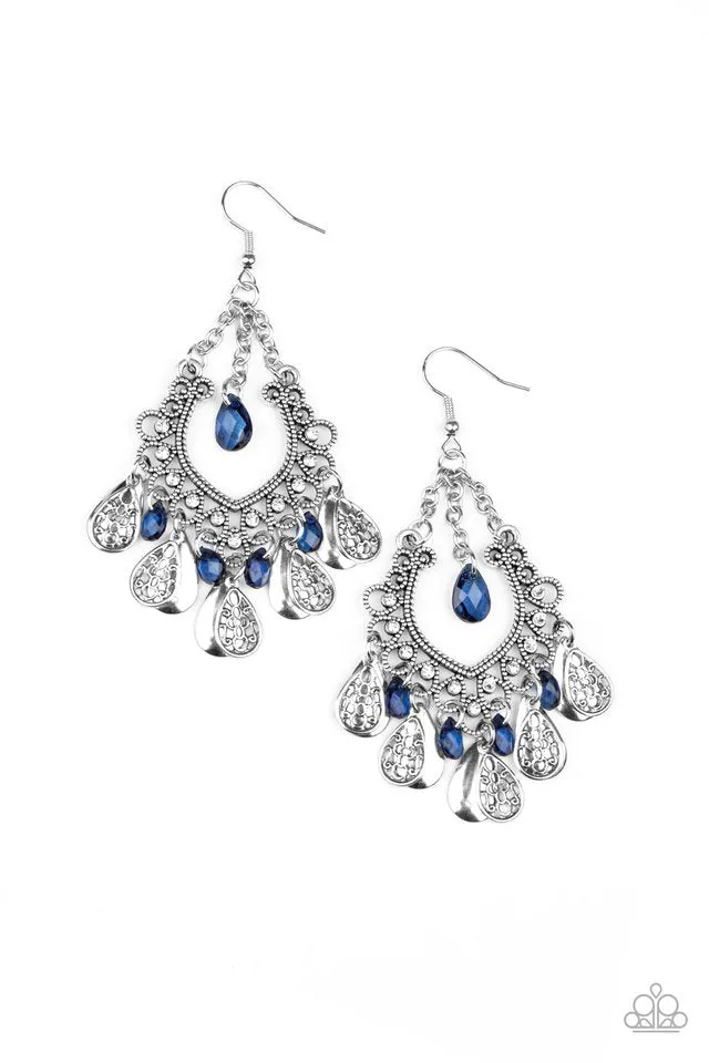 Paparazzi Earring ~ Musical Gardens - Blue