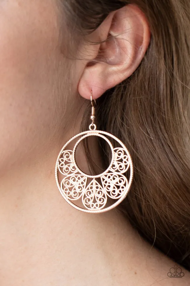 Paparazzi Earring ~ Petal Promenade - Rose Gold