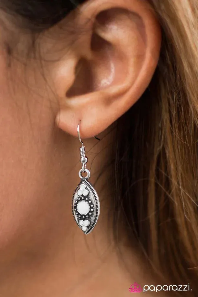 Paparazzi Earring ~ Petite and Sweet - White