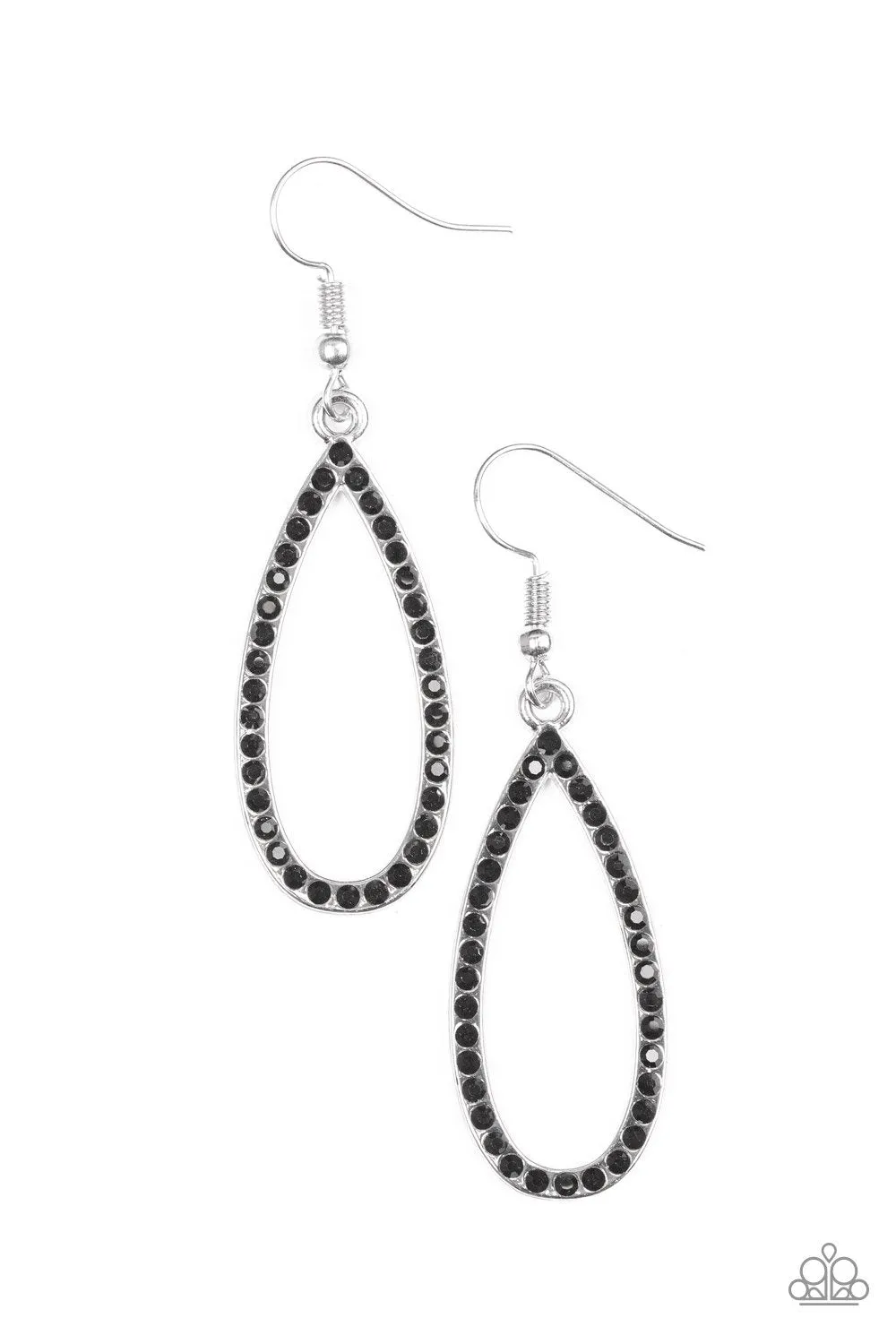 Paparazzi Earring ~ Twilight Shimmer - Black