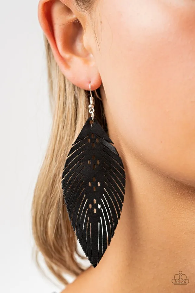 Paparazzi Earring ~ Wherever The Wind Takes Me - Black