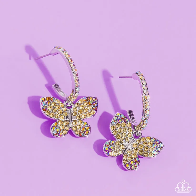 Paparazzi Earring ~ Whimsical Waltz - Yellow